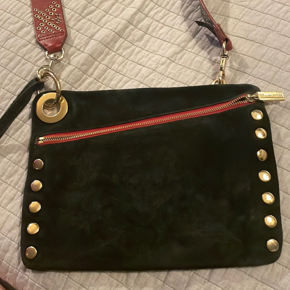 Hammett Black Suede Crossbody